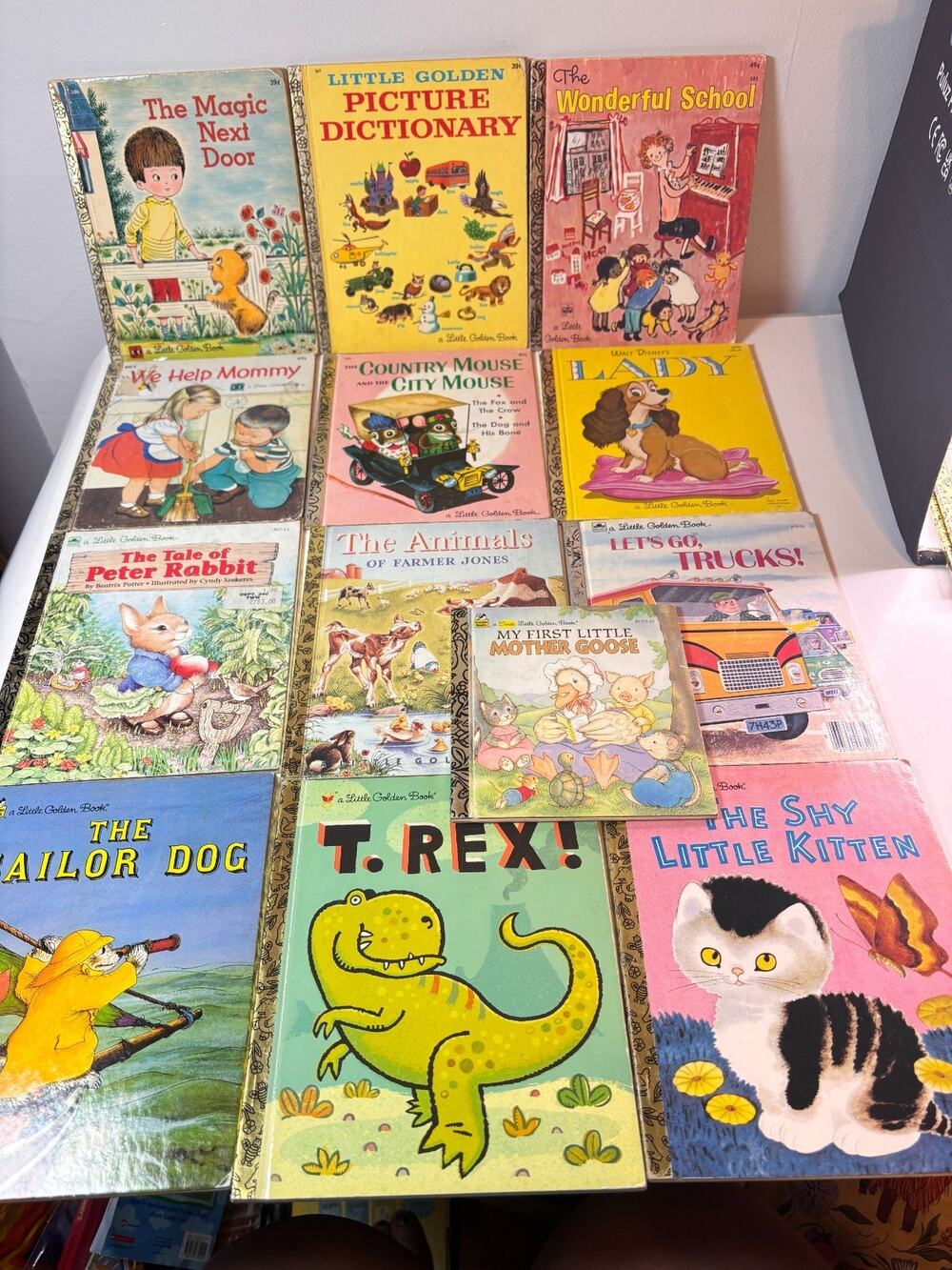 Little Golden Book Lot Of 13 VTG 60's-2k Cats Kids Trucks Dino Dogs Farm Journal